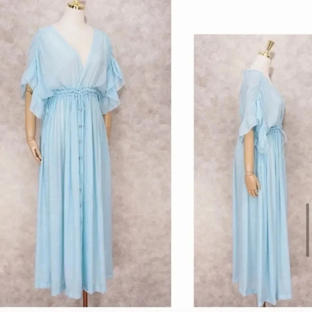 Vintage Bohemian Long Beach Dress - Picture 9 of 12